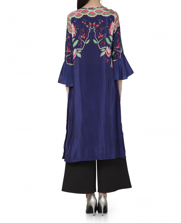 Printed Tunic with Bell Sleeves