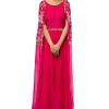 Embroidered Gown with Exaggerated Sleeves Parnica