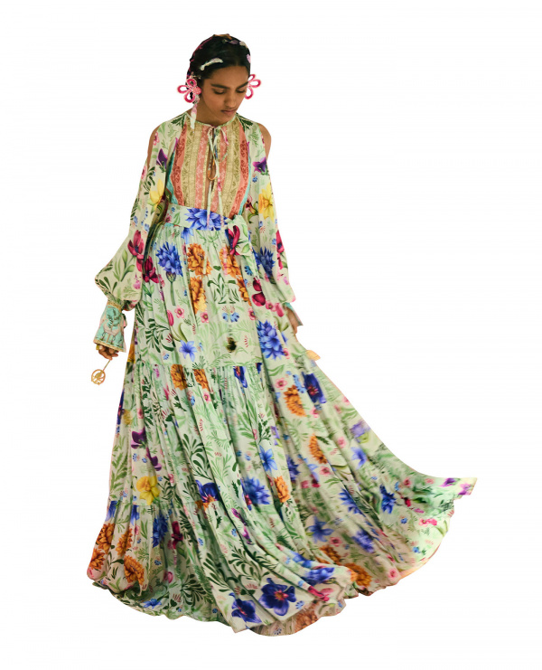 Limerick- Embroidered Maxi Dress